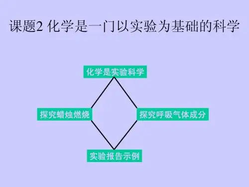 九年级化学1.2 化学是一门以实验为基础的科学2课件人教版1