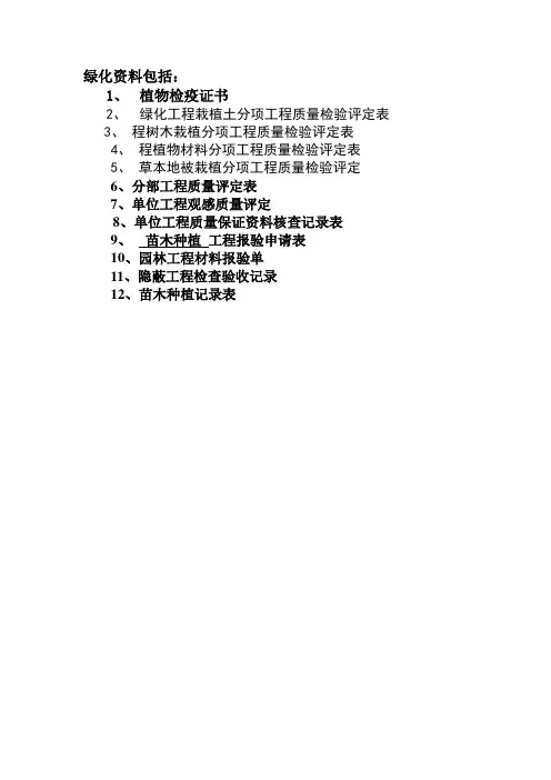 【实用资料】绿化工程竣工资料.doc