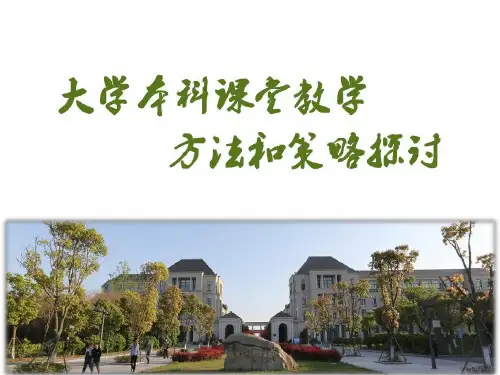 大学本科课堂教学方法和策略探讨共41页