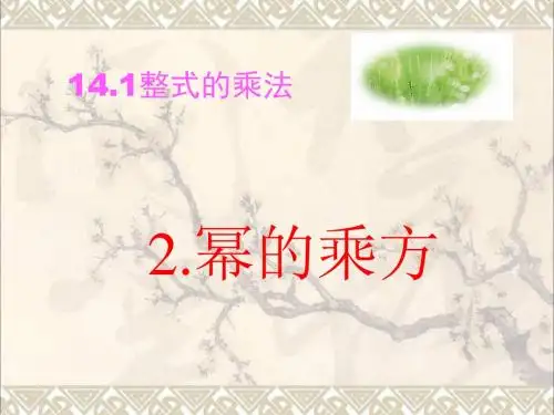 八年级数学上册14.1.2幂的乘方课件新版新人教版