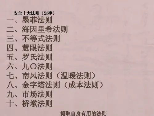安全生产十大法则