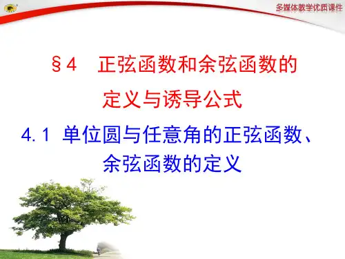 §4__4.1__单位圆与任意角的正弦函数、余弦函数的定义