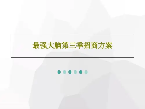 最强大脑第三季招商方案51页PPT