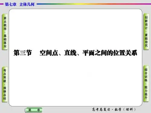 空间点直线平面的位置关系