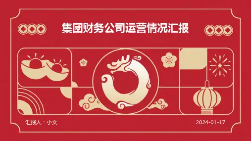集团财务公司运营情况汇报