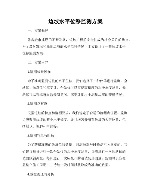 边坡水平位移监测方案 2