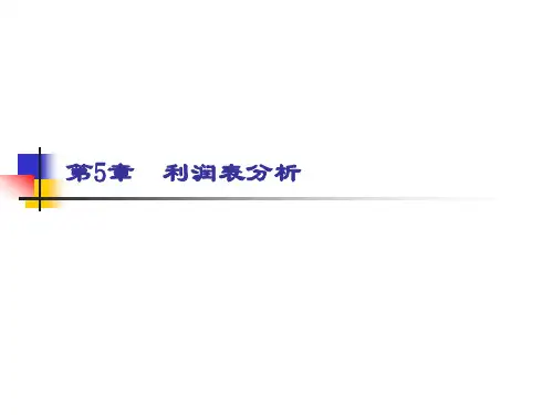 6第6章_利润表分析
