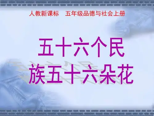 五十六个民族五十六朵花PPT课件
