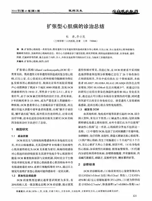 扩张型心肌病的诊治总结