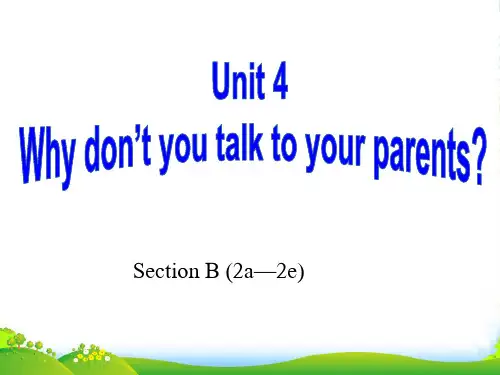 人教版八年级英语下册Unit4 Section B(2a-2e)精品课件