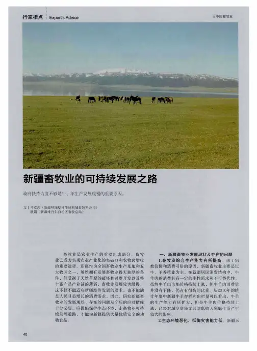 新疆畜牧业的可持续发展之路