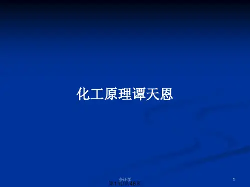 化工原理谭天恩PPT教案