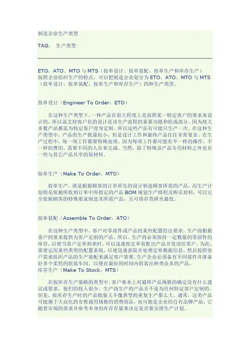 制造业生产类型