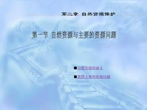 第二章_第一节_自然资源与主要的资源问题 湘教版