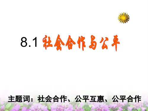 81社会合作与公平