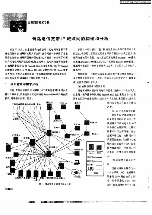 青岛电信宽带IP城域网的构建和分析