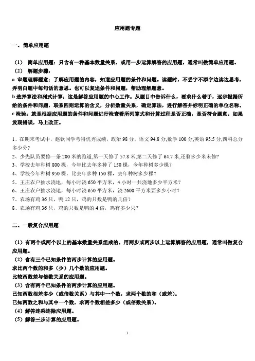 应用题专题