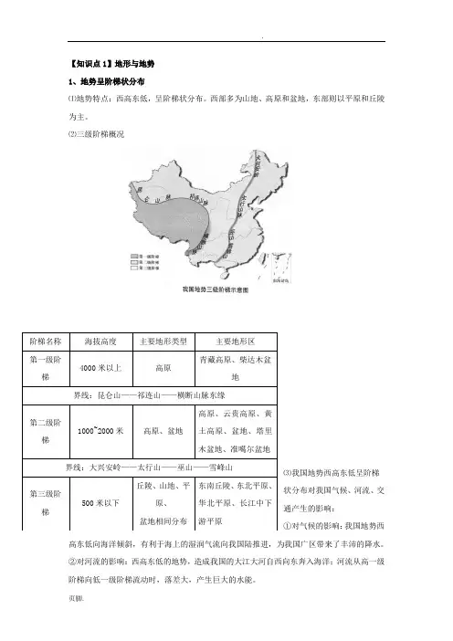 中国的自然环境--知识点汇总