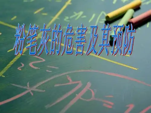 粉笔灰的危害及其预防PPT课件