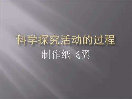 科学探究活动过程