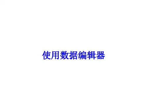 SPSS讲义-使用数据编辑器