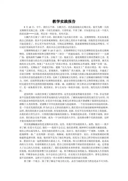 教学实践报告