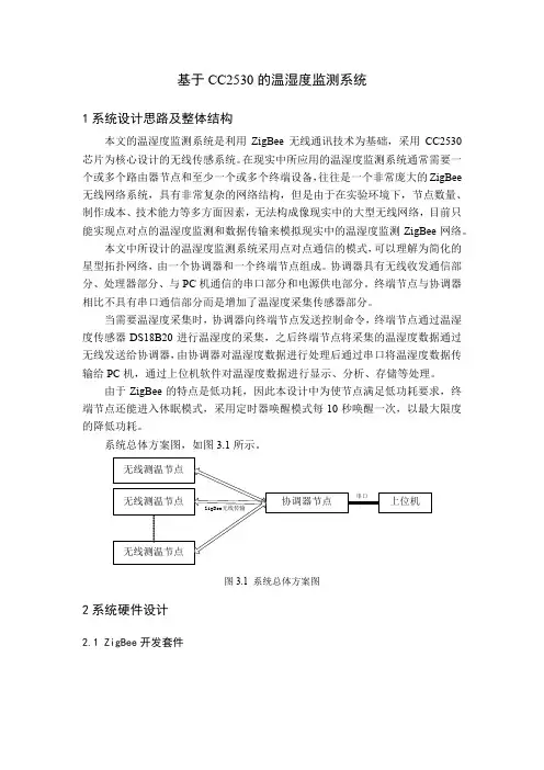 基于CC2530的温湿度监测系统