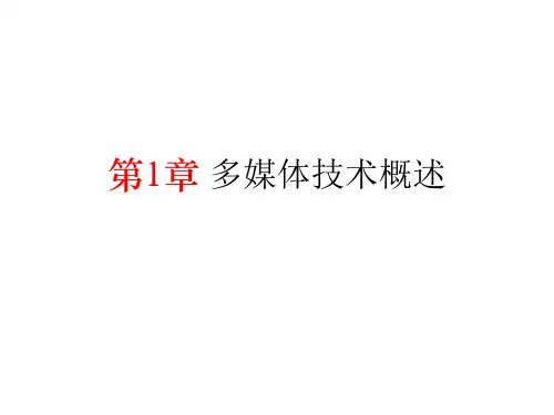 多媒体技术概述ppt课件