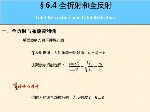 第6章--3 全反射  全折射 (1)概述