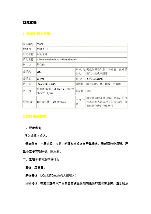 四氟化硅-MSDS