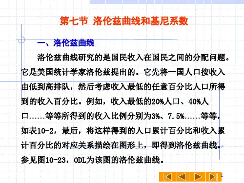 洛伦兹曲线和基尼系数PPT课件