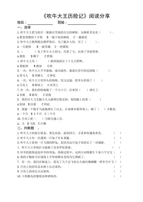吹牛大王历险记 2