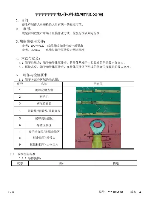 端子铆压检验标准