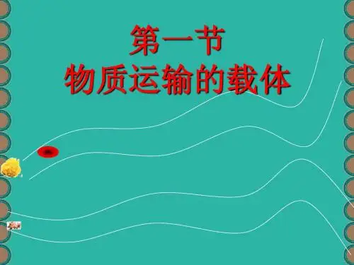 第一节物质运输的载体
