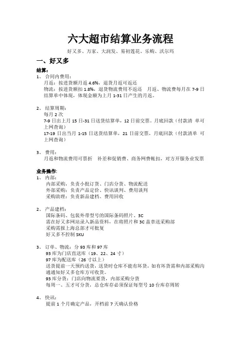 超市采购结算流程