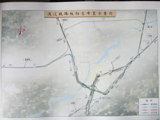 通辽铁路枢纽总布置示意图2012