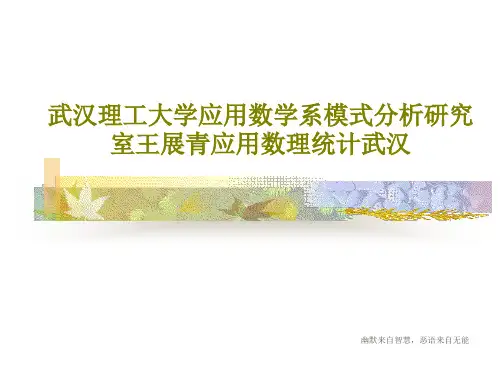 武汉理工大学应用数学系模式分析研究室王展青应用数理统计武汉24页PPT