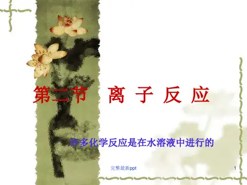 人教版高一化学必修一第二章第二节离子反应ppt课件