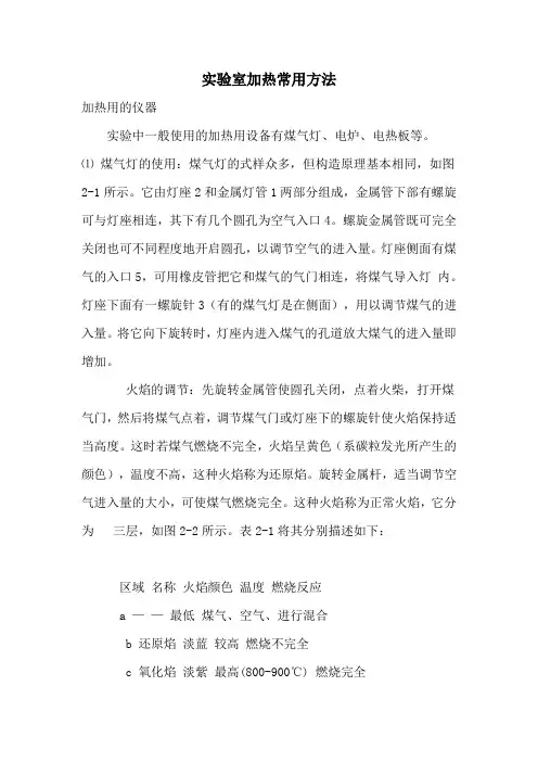实验室加热常用方法-仪器使用