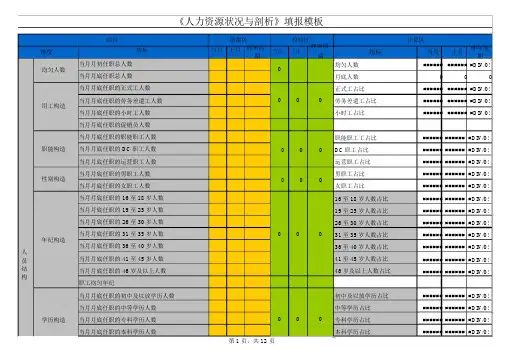 HR人力资源盘点填报模板