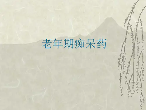 老年期痴呆药