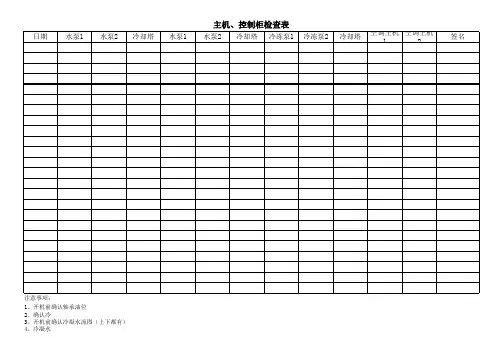 空调检查表