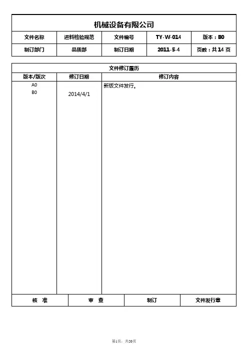 进料检验规范 3