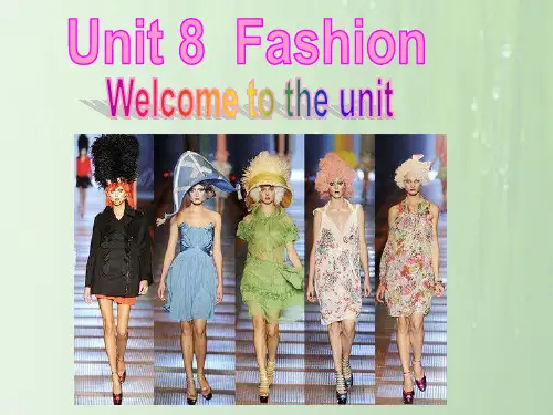 牛津译林版七年级上册unit8 Fashion Welcome to the unit课件