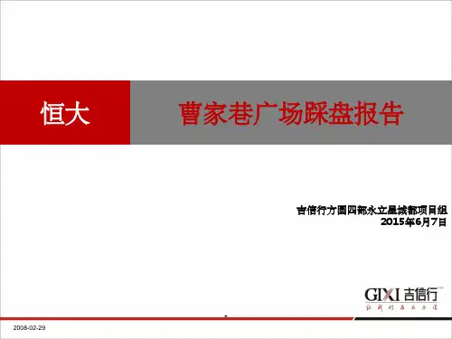 恒大曹家巷广场踩盘报告
