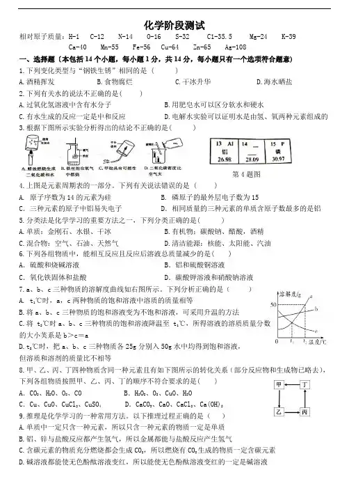 2020河南中考化学模拟试卷