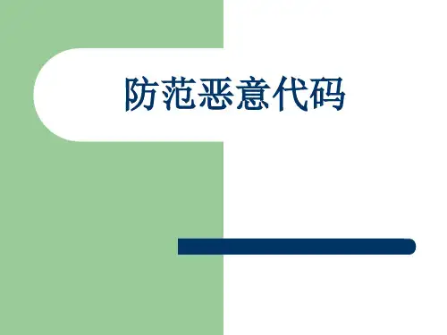 防范恶意代码