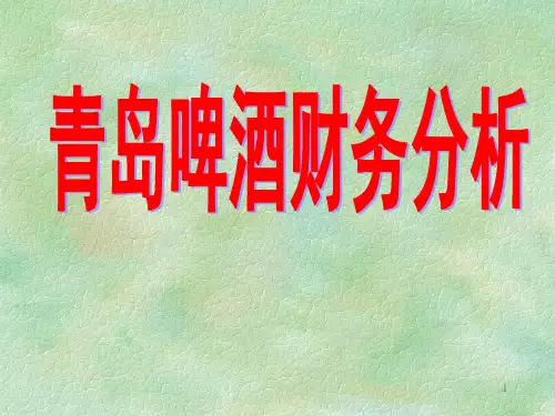 青岛啤酒财务分析(PPT 23页)