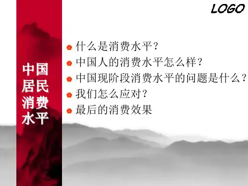 居民消费水平ppt