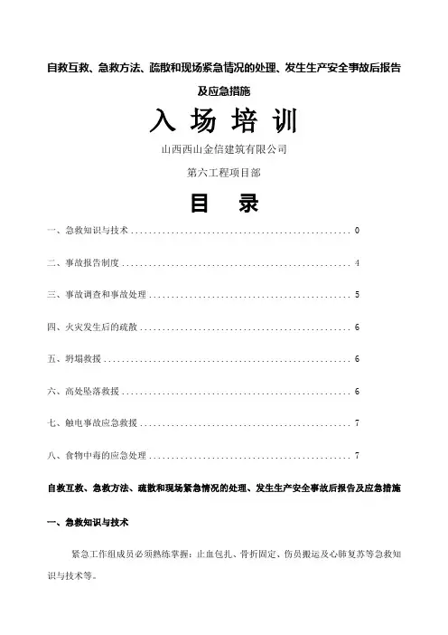 发生生产安全事故后报告及应急措施